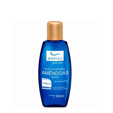 Óleo De Amêndoas Nupill Colágeno Natural Gold Skin 100ml