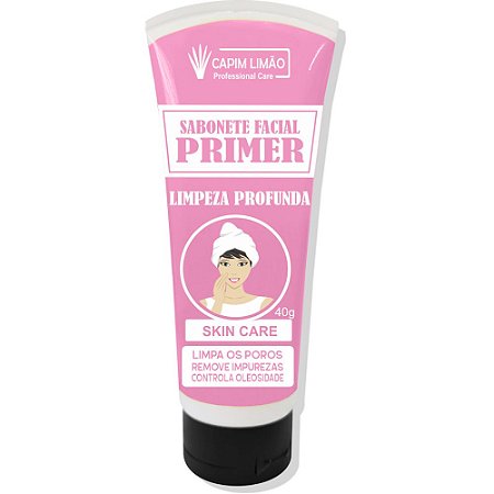 Sabonete Facial Primer Limpeza Profunda Capim Limão 40g