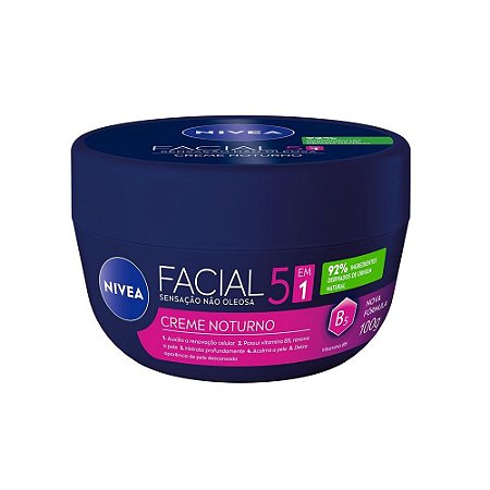 Creme Nívea Facial Noturno 5 em 1 - 100g
