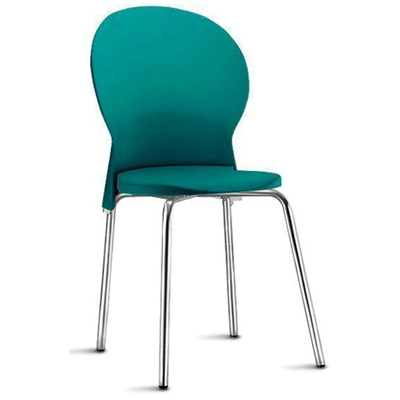 Cadeira Luna cromada azul max