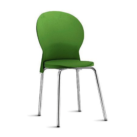 Cadeira Luna cromada verde