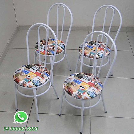 Estofados coloridos para cadeiras de cozinha