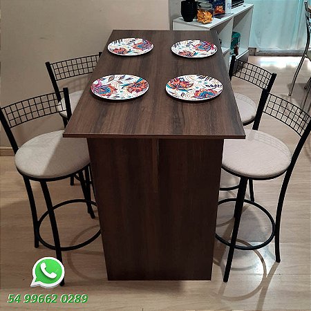 Conjunto de Bancada de Cozinha Americana para Ilha Gourmet.