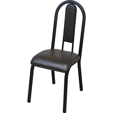 Cadeira de cozinha DO 442E preto fosco assento preto