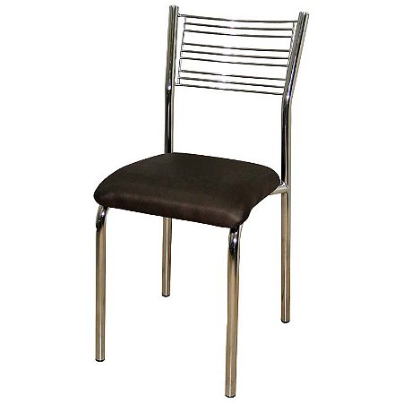 Cadeira sala de jantar DO 414E estofado anatômico marrom