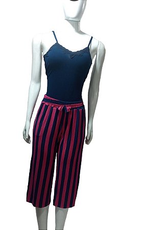 Calça Pantacourt Com Elástico Malha Viscolycra Soltinha