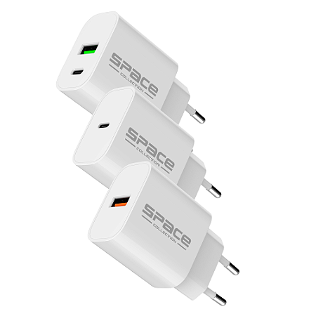 Carregador Orbit -  Tipo C / USB-A - SPACE