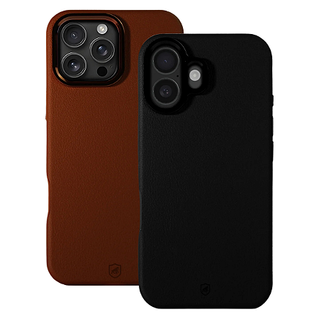 Capa Couro Dual Magsafe - APPLE / SAMSUNG - Preta / Marrom - Gshield