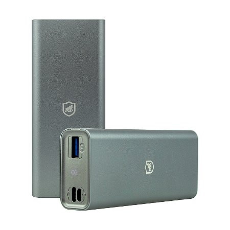 Carregador Portátil Turbo 45W - Bateria Externa para Notebook, MacBook e Celular com Saída Tipo-C e USB-A - Powerstation - Gshield