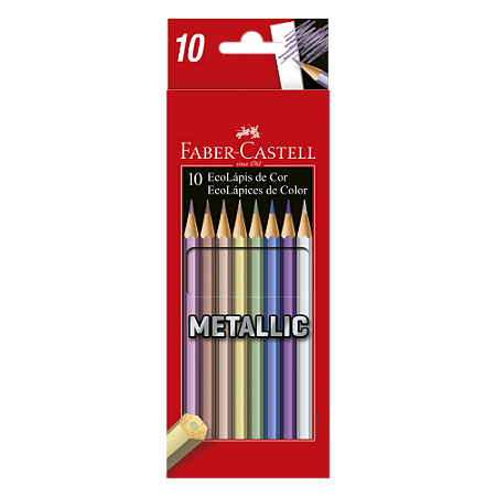 Lápis de Cor 10 Cores Metalicas Faber-Castell