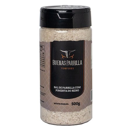 Sal de Parrilla com pimenta do reino 500g pote