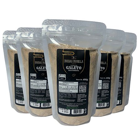 KIT 5 TEMPERO PARA GALETO SEM PIMENTA PREMIUM 450G