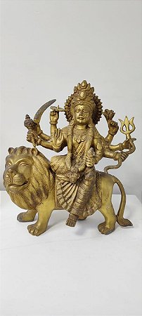 IMAGEM DURGA EM COBRE