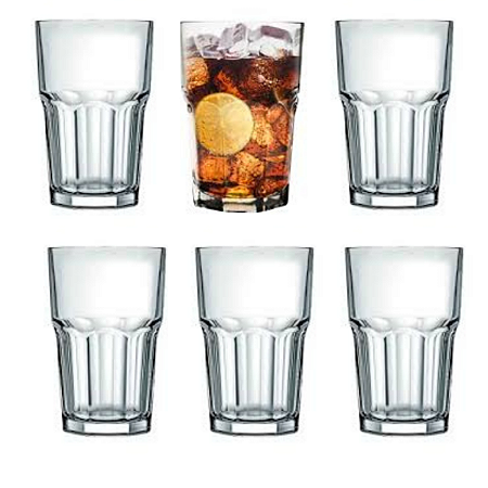 Copo Vidro 6 un Grosso Resistente Transparente 360ml Chicago