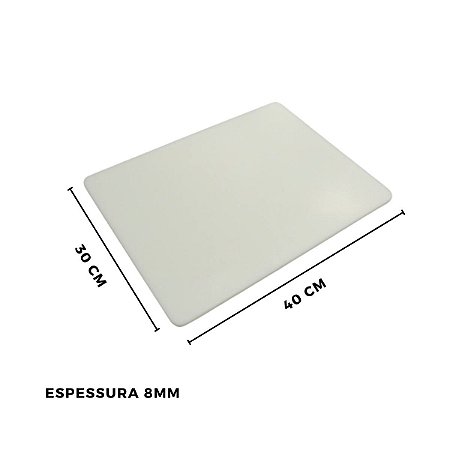 Tábua Placa de corte em Polietileno lisa (30x40 cm)