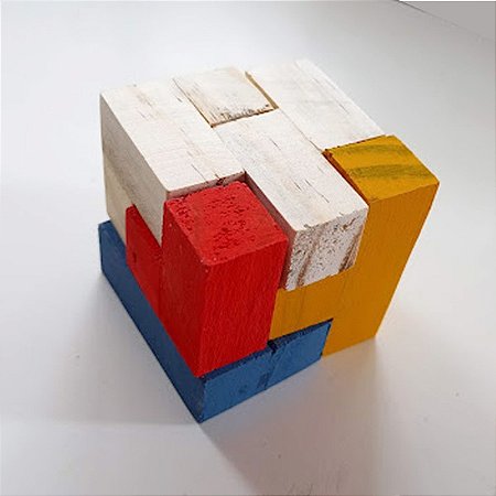 Quebra Cabeça Madeira Puzzle 3d Wood Desafio Cubo Jogo Stars - R