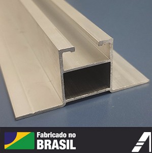 Perfil de Alumínio com abas 26x30mm  440mm - Mini Trilho Fotovoltaico