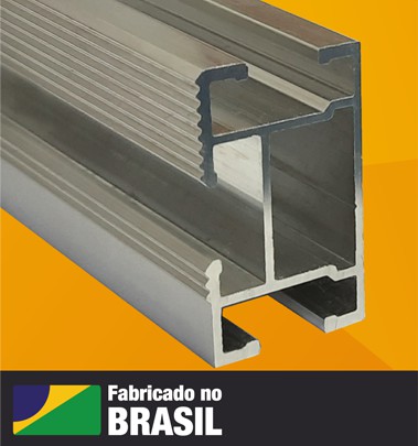Perfil de Alumínio Universal - 26x45mm 2400mm - Trilho Fotovoltaico