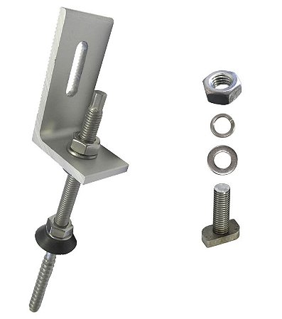 Suporte INOX para Telhado de Fibrocimento - Fixação Lateral