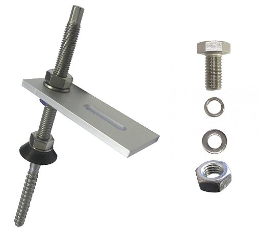 Suporte INOX para Telhado de Fibrocimento - Fixação Inferior