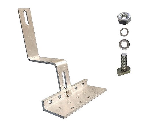Suporte ALUMINIO para Telhado Cerâmica - Fixação Lateral