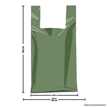 Sacola Plástica Reciclada Reforçada 60x80