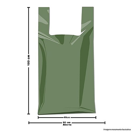 Sacola Plástica Reciclada Reforçada 90x100