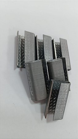 GRAMPO SELO DE METAL 16 MM PACOTE COM 100 UNIDADES