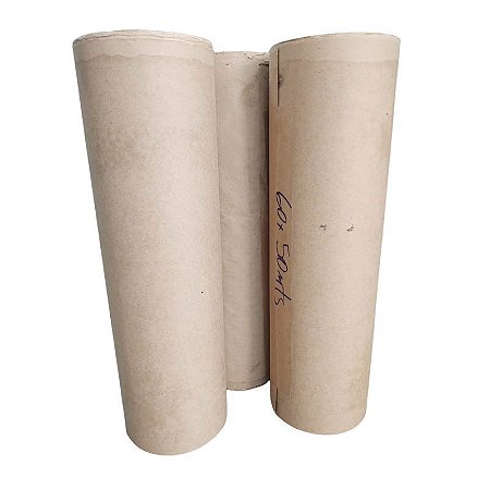 Rolo de papel betumado marrom 60cm x 50 metros