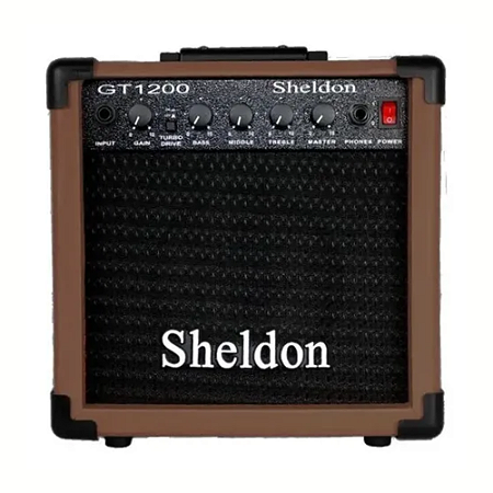 AMPLIFICADOR SHELDON GUITARRA GT1200 MARROM 15W