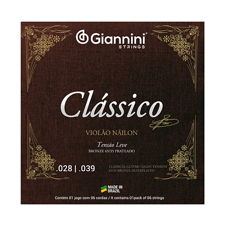 ENCORDOAMENTO GIANNINI CLASSICO TENSÃO LEVE