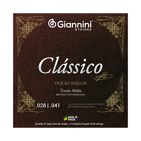 ENCORDOAMENTO GIANNINI CLASSICO TENSÃO MEDIA