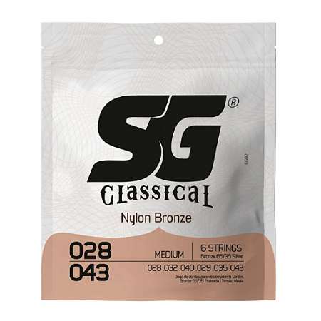 ENCORDOAMENTO SG VIOLÃO NYLON TENSÃO MÉDIA