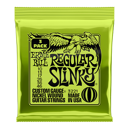 ENCORDOAMENTO ERNIE BALL GUITARRA 010 REGULAR SLINKY