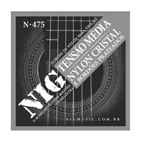 ENCORDOAMENTO NIG VIOLÃO NYLON TENSÃO MÉDIA N475