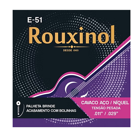 ENCORDOAMENTO ROUXINOL CAVACO 011 AÇO/NÍQUEL E51
