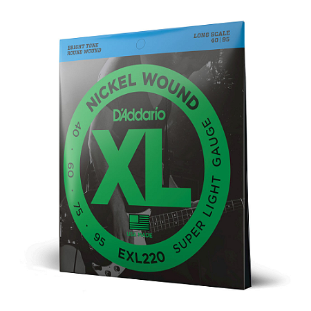 ENCORDOAMENTO D'ADDARIO EXL220 CONTRABAIXO ELÉTRICO 4 CORDAS