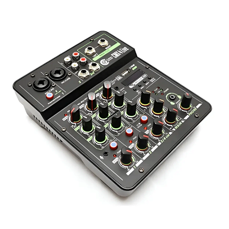 MESA DE SOM CUSTOM SOUND 4 CANAIS CMX04 PRETA