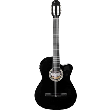 VIOLÃO GIANNINI ELETROACÚSTICO FLAT NYLON NF14 BK