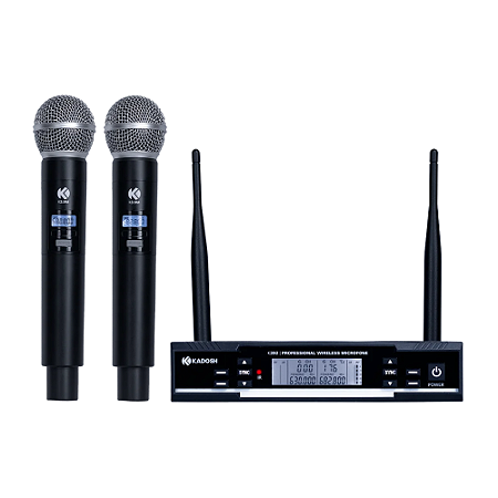 MICROFONE KADOSH K392M SEM FIO DUPLO BASTÃO