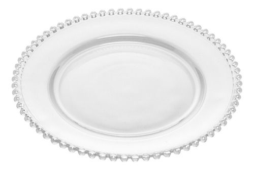 Prato Raso Almoço Jantar De Cristal 28cm
