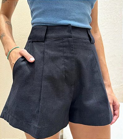 Short Alfaiataria Linho