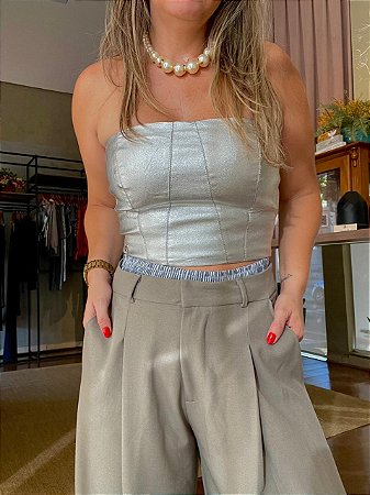 Cropped Tomara Que Caia Prata