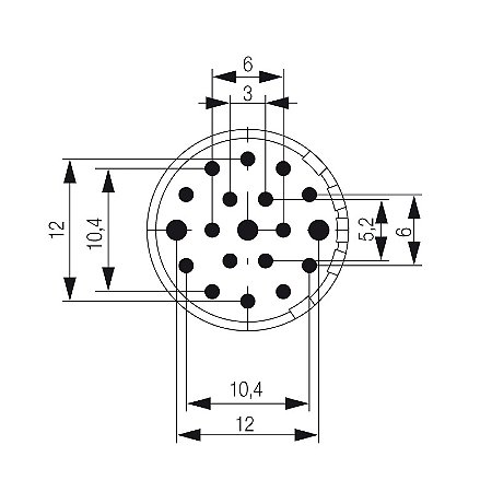 Inserto Porta Contato Sai-M23-Se-19-F 1224390000 Weidmuller Conexel