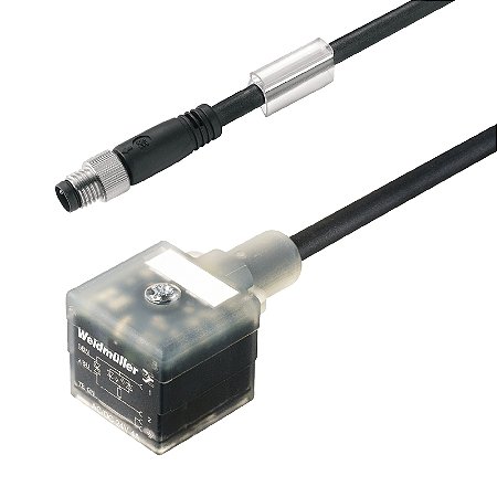 Plug P/ Valvula C/ Cabo E Conector Sail-Vsa-M8G-3-1.5U 1099760150 Weidmuller Conexel