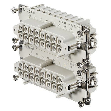 Porta Cont Hdc He 16 Fc 17-32 Femea Crimp 1216700000 Weidmuller Conexel
