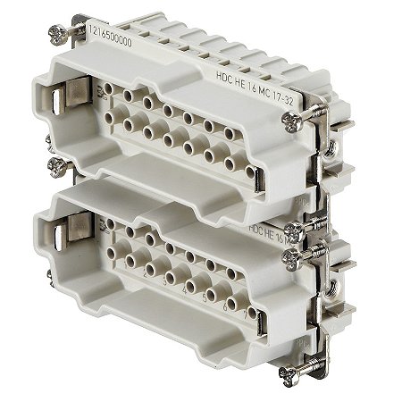 Porta Cont Hdc He 16 Mc 17-32 Macho Crimp 1216500000 Weidmuller Conexel