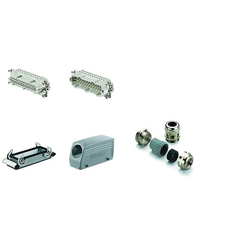 Tomada Kit Montagem Hdc-He-24.130 1712530000 Weidmuller Conexel