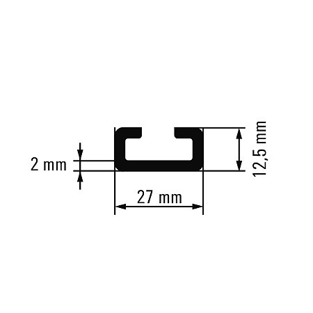 Trilho Ts 27 X 12,5M / St / F.Zn 1802690000 Weidmuller Conexel