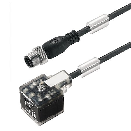 Cabo Com Conector P/ Valvula Sail-Vsa-M12G-5.0U 9457130000 Weidmuller Conexel